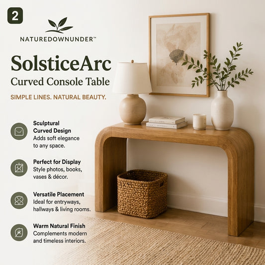 𝑵𝒂𝒕𝒖𝒓𝒆𝒅𝒐𝒘𝒏𝒖𝒏𝒅𝒆𝒓™ SolsticeArc Curved Console Table