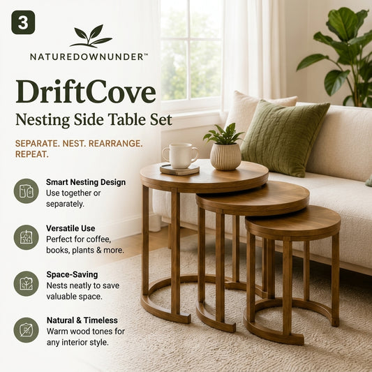 𝑵𝒂𝒕𝒖𝒓𝒆𝒅𝒐𝒘𝒏𝒖𝒏𝒅𝒆𝒓™ DriftCove Nesting Side Table Set
