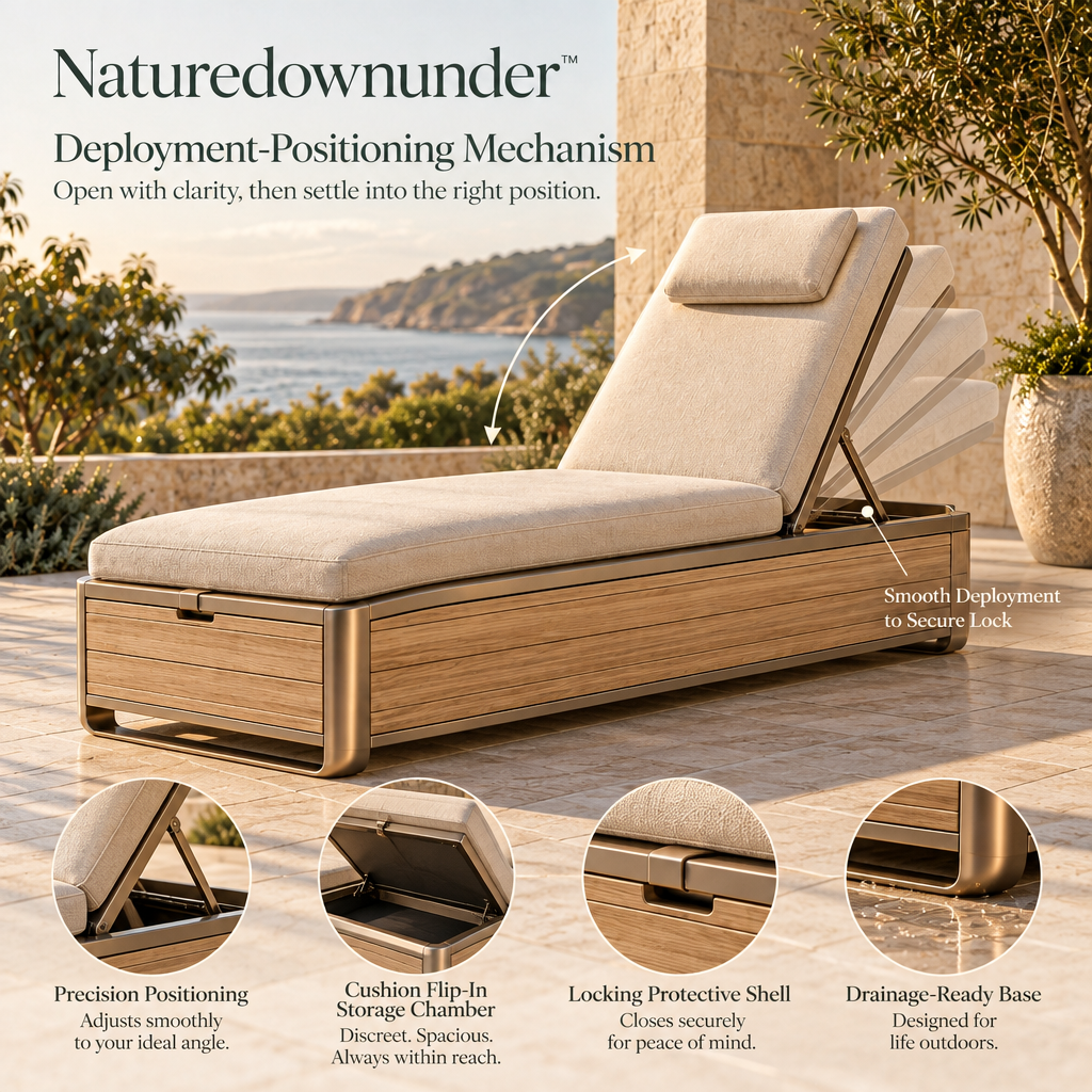 Naturedownunder™ FoldAway Outdoor Recovery Chaise