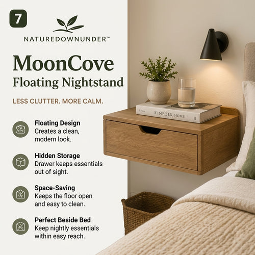 𝑵𝒂𝒕𝒖𝒓𝒆𝒅𝒐𝒘𝒏𝒖𝒏𝒅𝒆𝒓™ MoonCove Floating Nightstand