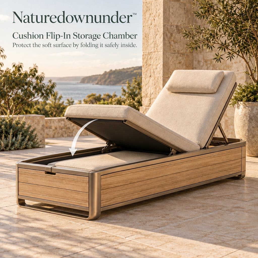 Naturedownunder™ FoldAway Outdoor Recovery Chaise
